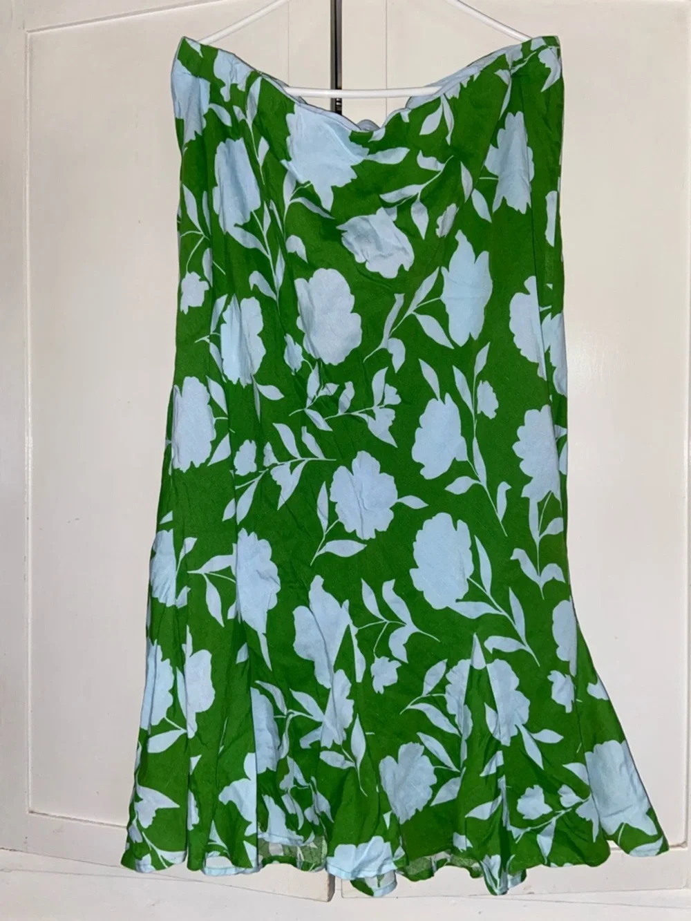 kate spade Green Midi Skirt with White Floral Print
